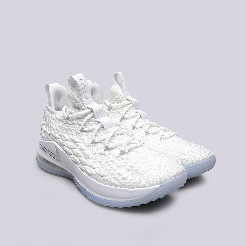 мужские белые баскетбольные кроссовки Nike Lebron XV Low AO1755-100 - цена, описание, фото 2